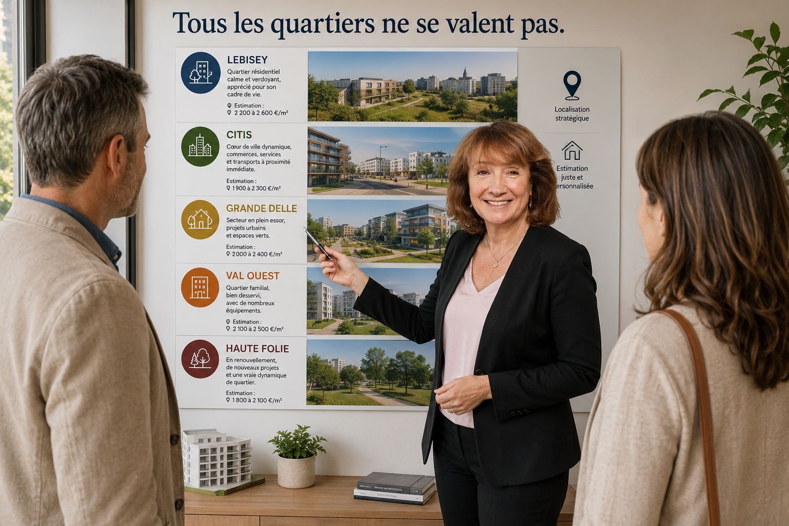 Les secteurs d'Hérouville-Saint-Clair